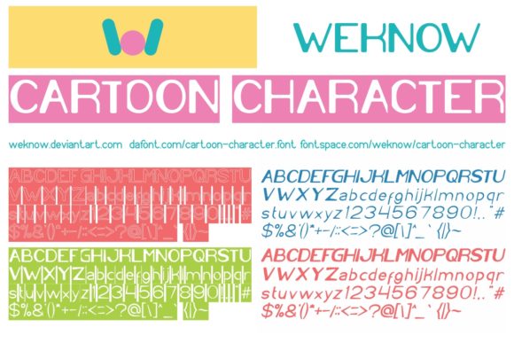 Cartoon Character Font - Preview 1