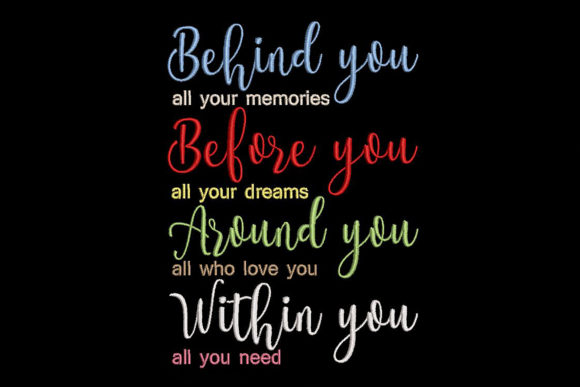 Inspirational  Embroidery Quote
