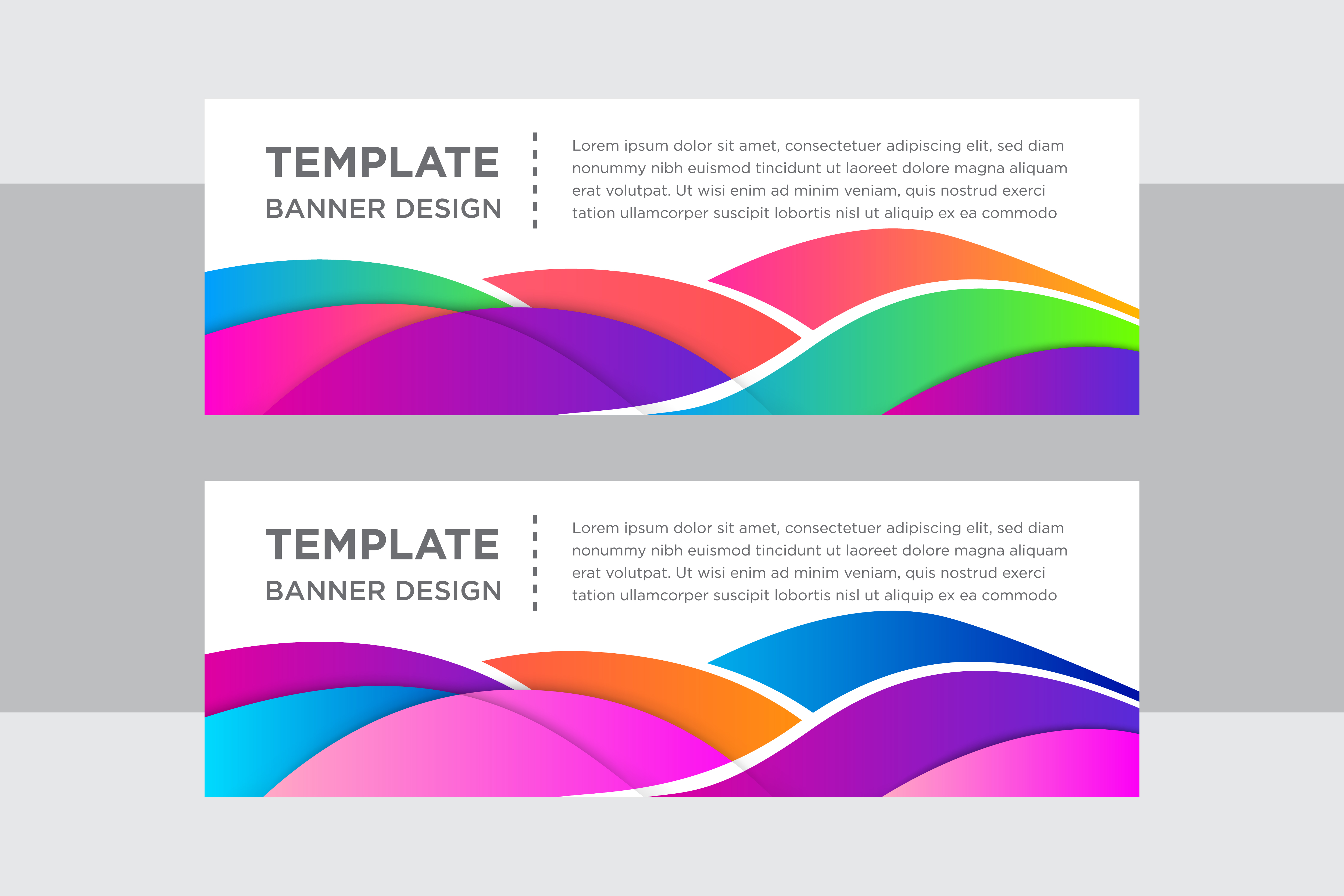 Colorful Horizontal Banner Graphic by noory.shopper · Creative Fabrica
