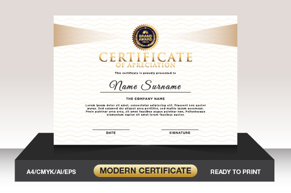 Certificate Template Design. Graphic by WeemStock · Creative Fabrica