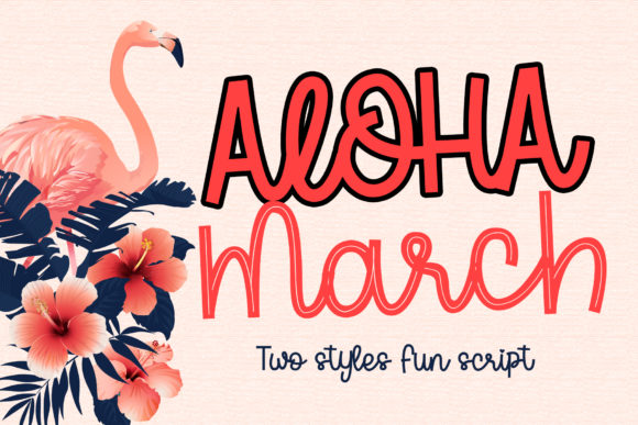 Aloha March Fuentes Caligráficas Fuente Por dmletter31
