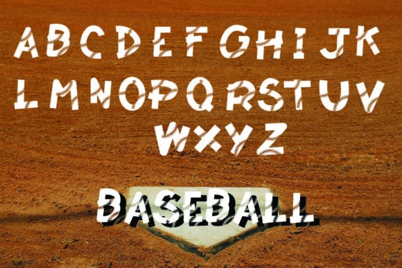 Baseball Softball Lace Font - Preview 1