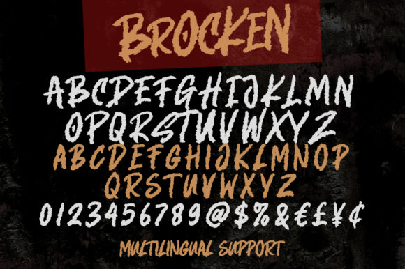 Brocken Font PNG with transparent background - Preview 5