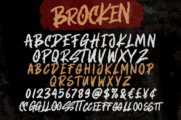 Brocken Font PNG with transparent background - Preview 6