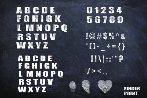 Finger Print Font - Preview 5