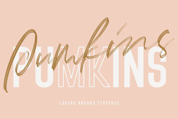 Lovers Brooks Font PNG with transparent background - Preview 5