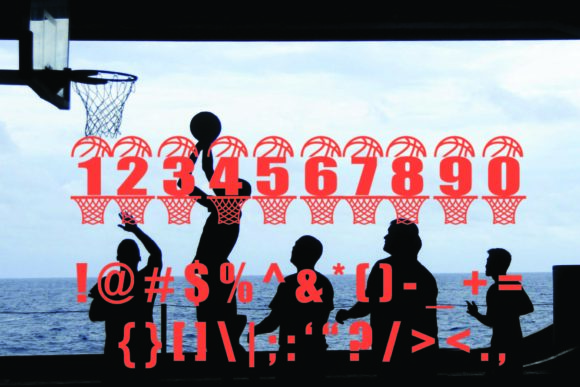 Basketball Rim Font PNG with transparent background - Preview 3