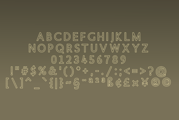 Blankco Outline Black Font PNG with transparent background - Preview 1