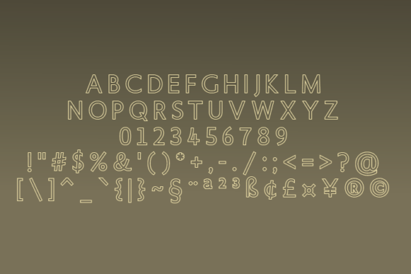 Blankco Outline Extra Bold Font PNG with transparent background - Preview 1