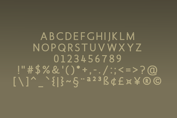 Blankco Outline Light Font - Preview 1