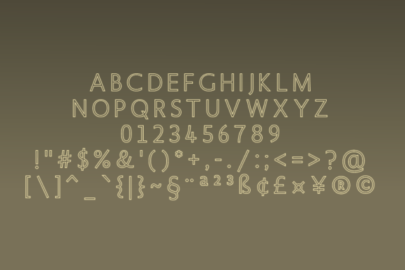 Blankco Outline Medium Font - Preview 1