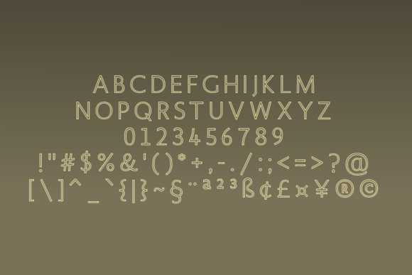 Blankco Outline Regular Font - Preview 1