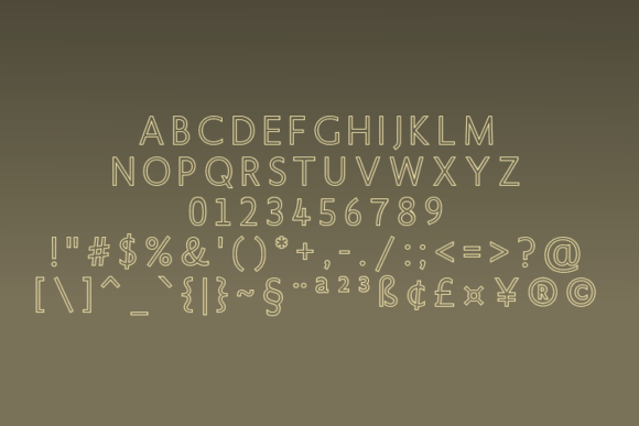 Blankco Outline Semi-Bold Font - Preview 1
