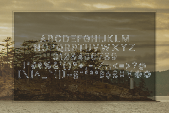 Jungland Outline Black Font PNG with transparent background - Preview 1