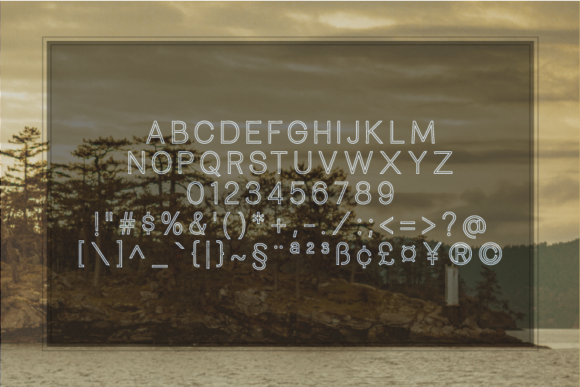 Jungland Outline Medium Font PNG with transparent background - Preview 1