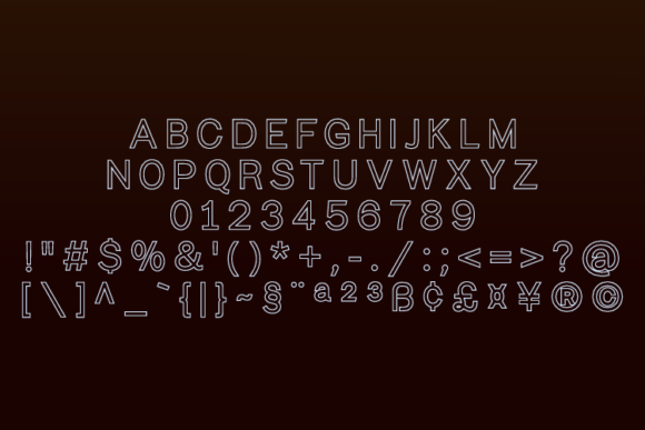 Nextart Outline Extra Bold Font font preview - 1