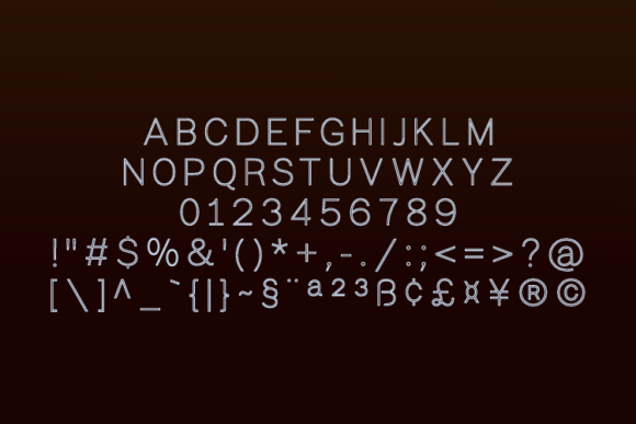 Nextart Outline Extra Light Font PNG with transparent background - Preview 1