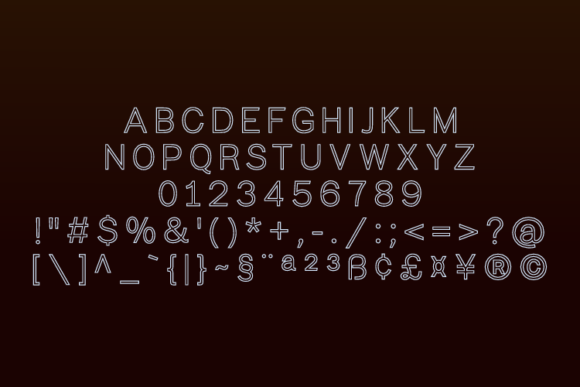 Nextart Outline Medium Font PNG with transparent background - Preview 1