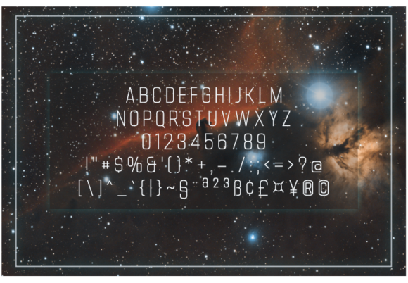 Obligod Outline Thin Font PNG with transparent background - Preview 1