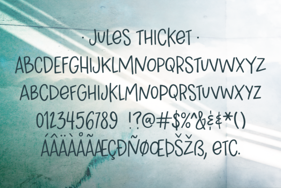 Jules Thicket Font PNG with transparent background - Preview 1