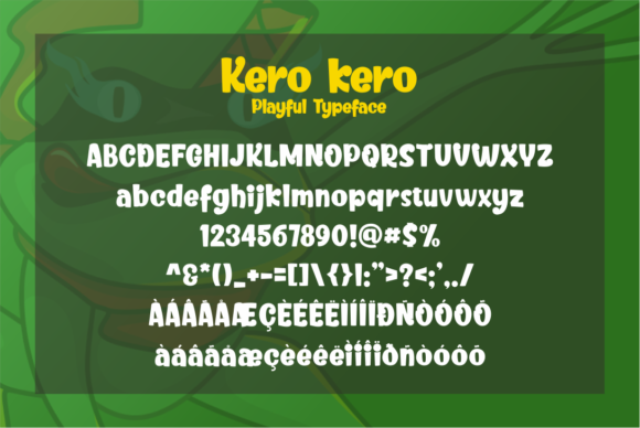 Kero Kero Font PNG with transparent background - Preview 1