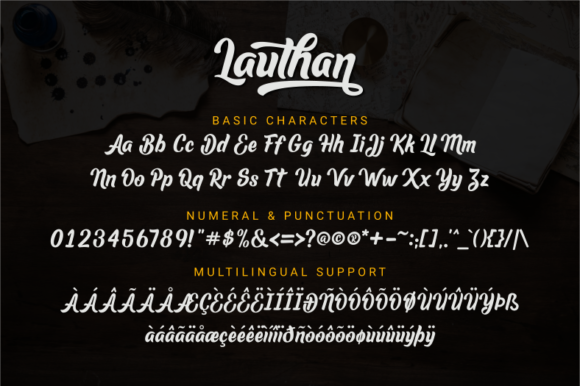 Lauthan Font PNG with transparent background - Preview 1