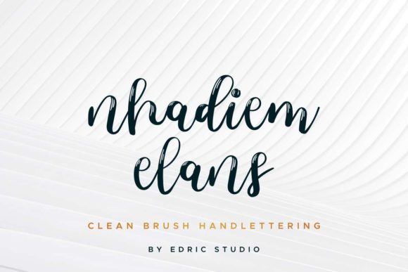 Nhadiem Elans Font PNG with transparent background - Preview 1