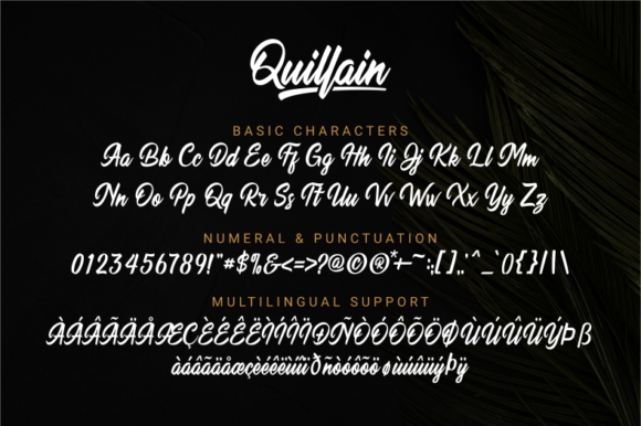Quillain Font PNG with transparent background - Preview 1