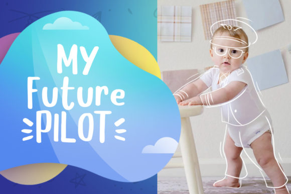 Baby Pilot Font PNG with transparent background - Preview 3