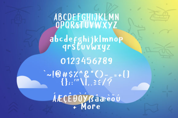 Baby Pilot Font PNG with transparent background - Preview 5