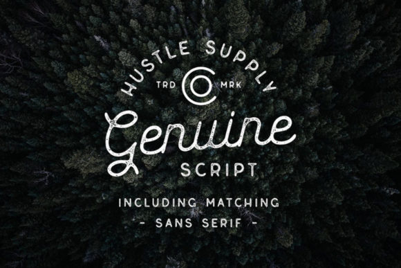 Genuine Font by Hustle Supply Co. · Creative Fabrica font preview