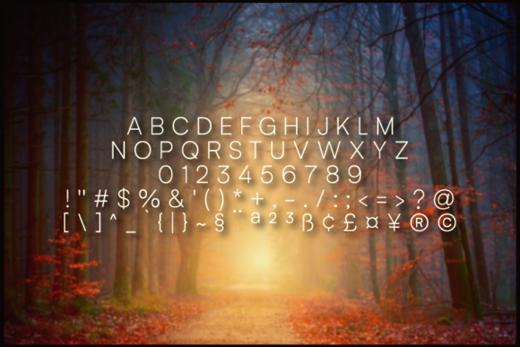 Leonare Thin Font PNG with transparent background - Preview 1