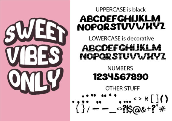 Lucky Sweet Font PNG with transparent background - Preview 1