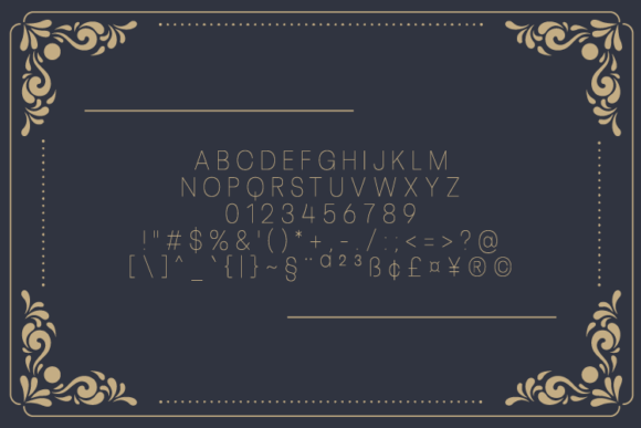 Muinerve Thin Font PNG with transparent background - Preview 1