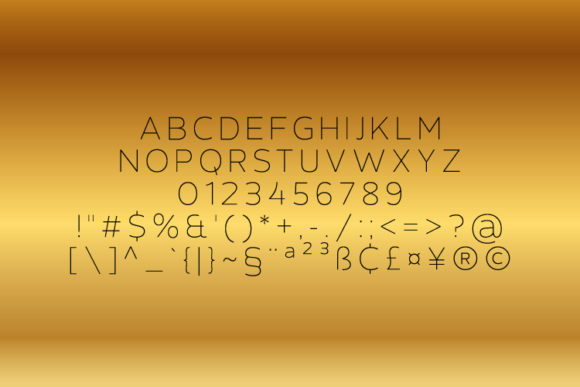 Nuerthon Thin Font PNG with transparent background - Preview 1