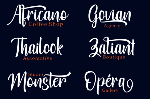 Losteria Script Font PNG with transparent background - Preview 2
