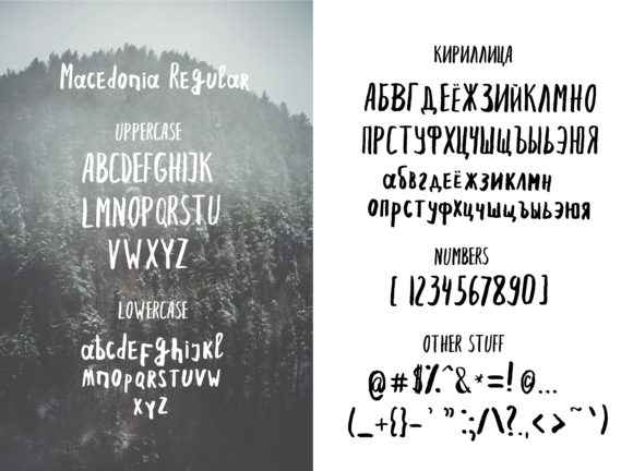 Macedonia Font PNG with transparent background - Preview 1