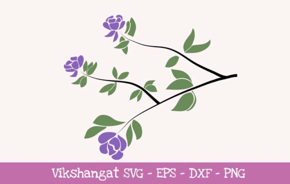 Purple Flowers Floral&nbsp; Graphic Crafts By vikshangat