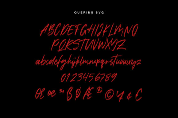 Querins Font PNG with transparent background - Preview 6
