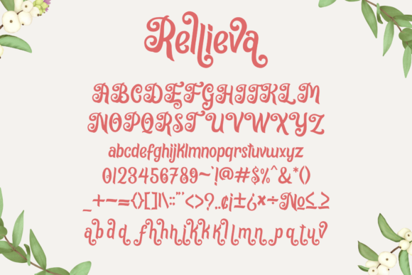 Rellieva Font font preview - 4