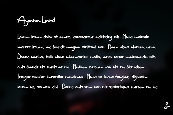 Ayana Land Font PNG with transparent background - Preview 3