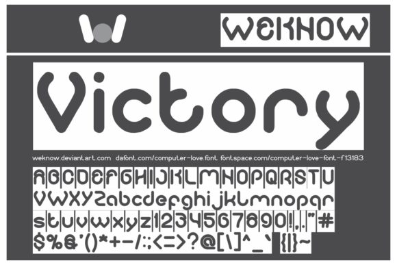 Computer Love Font PNG with transparent background - Preview 2