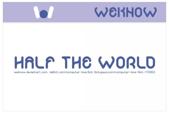 Computer Love Font PNG with transparent background - Preview 3