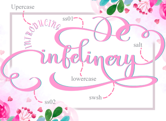 Infelinery Font PNG with transparent background - Preview 4