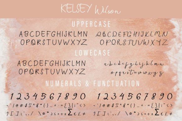 Kelsey Wilson Font PNG with transparent background - Preview 5