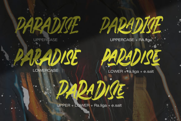 Mighty Brushes Font PNG with transparent background - Preview 1