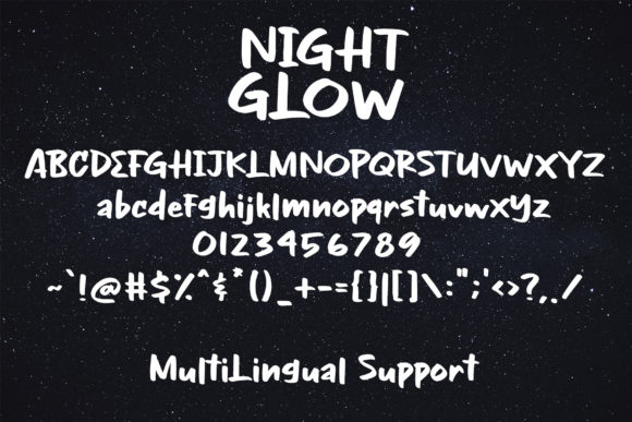 Night Glow Font font preview - 6