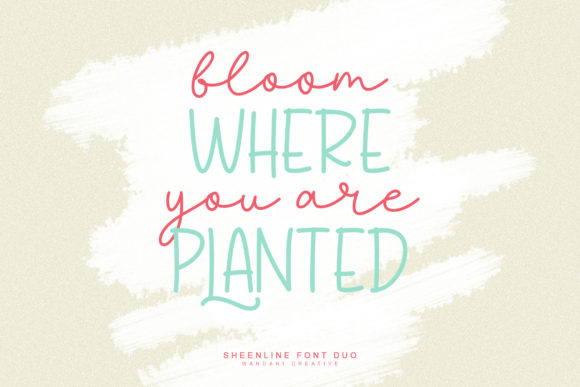 Sheenline Duo Font PNG with transparent background - Preview 2