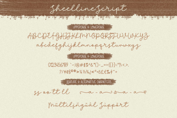 Sheenline Duo Font PNG with transparent background - Preview 6