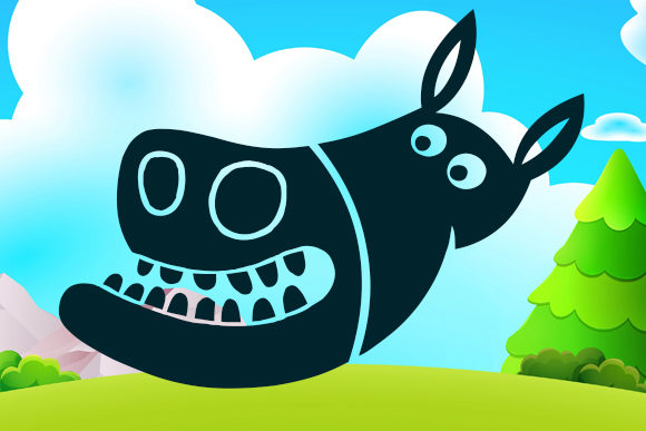 Silly Donkey Font PNG with transparent background - Preview 2